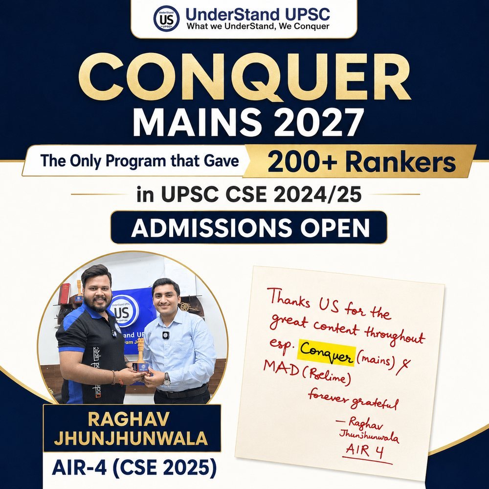Raghav Jhunjhunwala - AIR 4, CSE 2025 testimonial for Conquer Mains