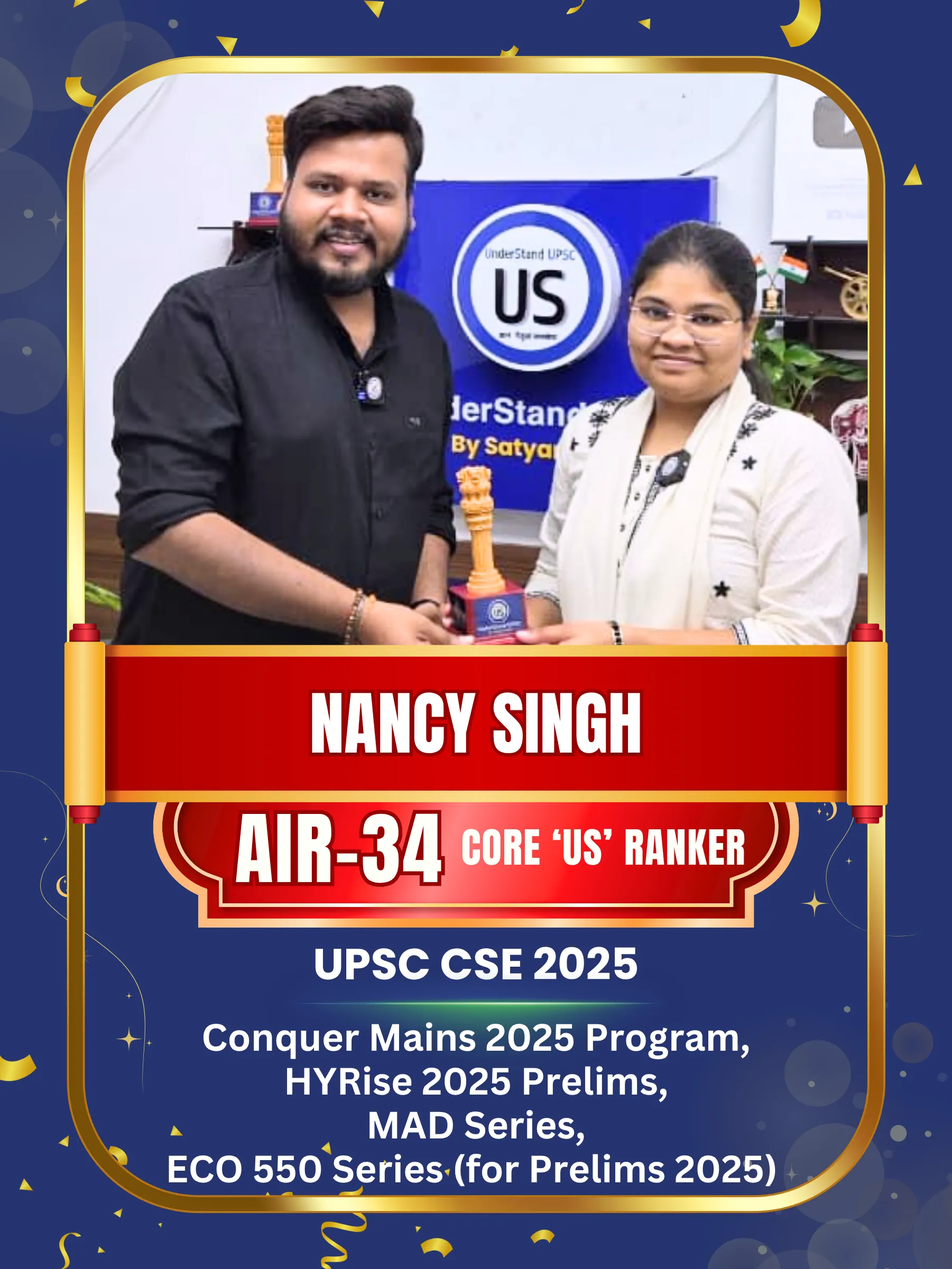 Nancy Singh AIR 34 · CSE 2025